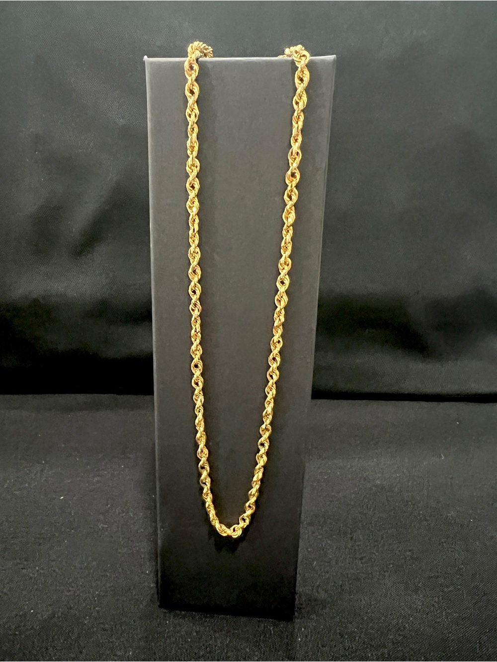 14K 22in Hollow Gold Rope Chain Women/Men | 4g | 4mm |Handmade in Peru